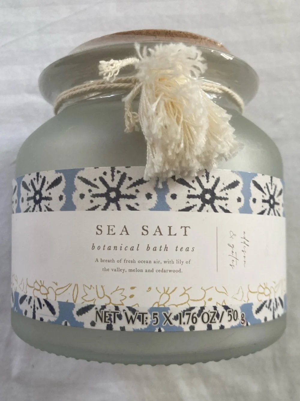 Jar of Sea Salt Bath Teas